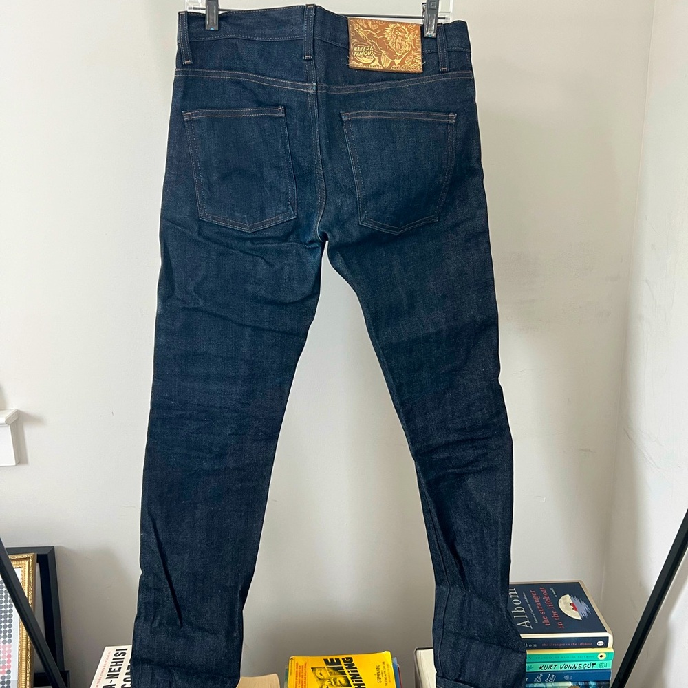 NAKED AND FAMOUS RARE SELVEDGE CHINESE NEW YEAR DENIM from 2016